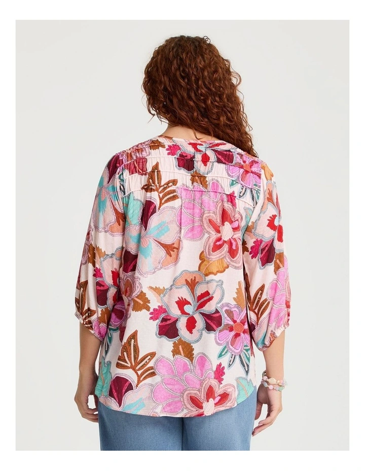 Natural Wildflower Print Top Print image 2