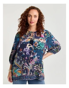 Natural Lavish Floral Top Print