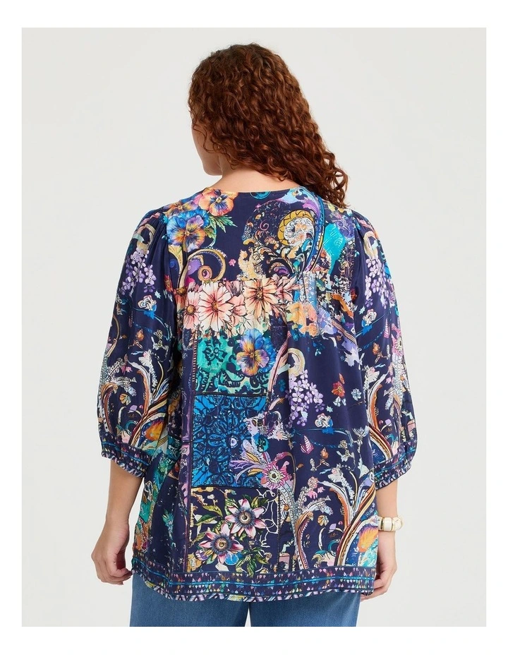 Natural Lavish Floral Top Print image 2