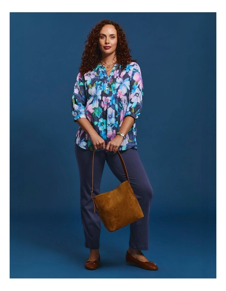 Cotton Painted Floral Top Print image 5