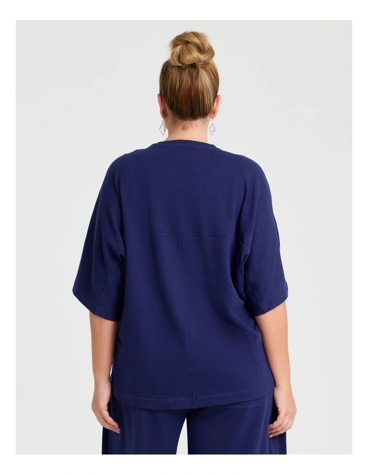 Hi Lo Hem Sweatshirt Navy image 2