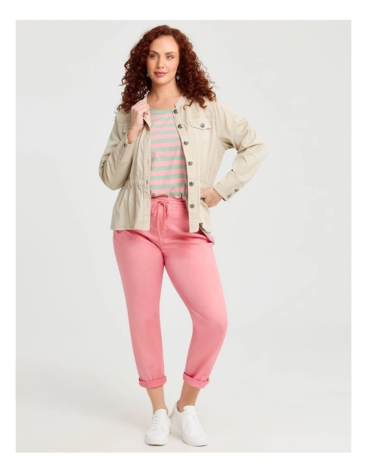 Cotton Everyday Top in Shamrock/Flamingo image 4