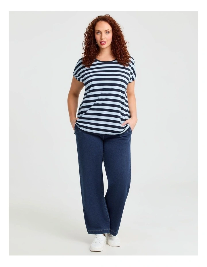 Cotton Everyday Top Navy/sky Blue image 3