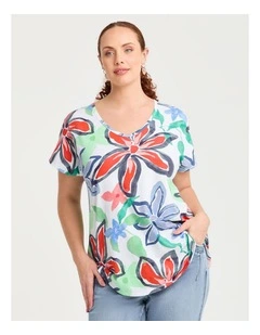 Cotton Flower Impact T-shirt Print