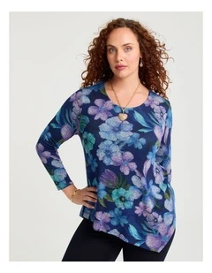 Bamboo Painted Floral Cosy Top Print