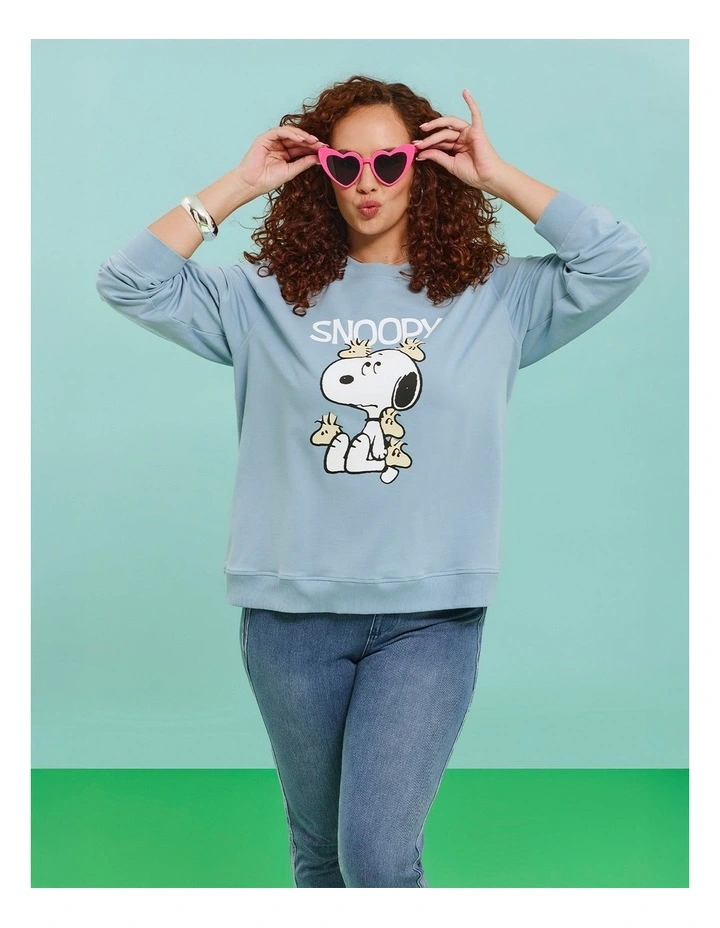 Peanuts Woodstock Sweatshirt Dreamy Blue image 5