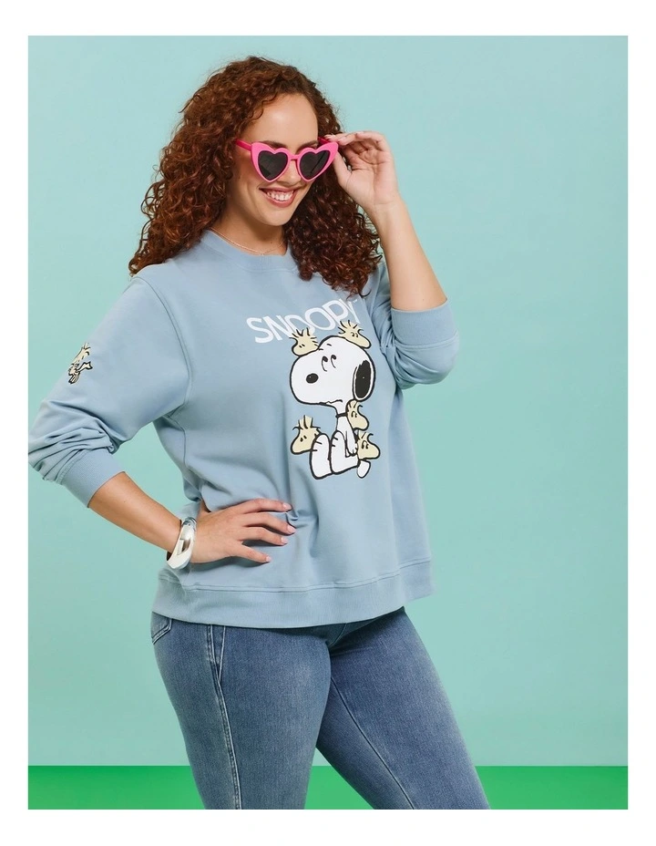 Peanuts Woodstock Sweatshirt Dreamy Blue image 6