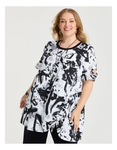 Natural Abstract Kiki Tunic Print