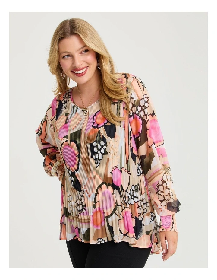 Scenic Plisse Hi-lo Tunic Print image 1