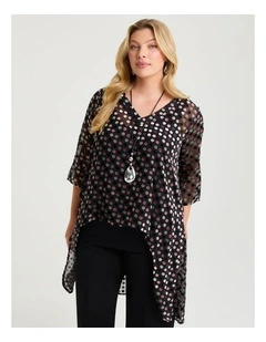 Velour Obsession Spot Tunic Print