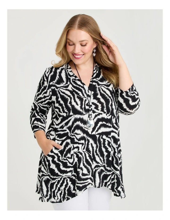 Zebra Natural Empire Tunic Zebra Print image 1