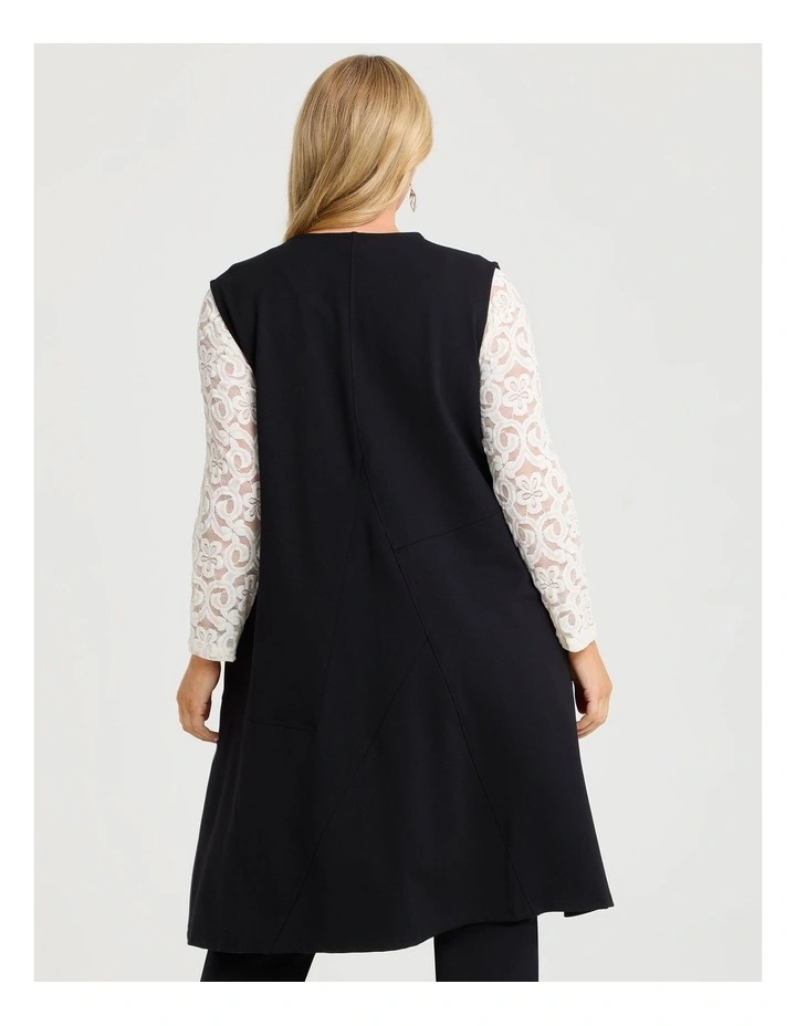 Bamboo Ponte Vest in Black image 2