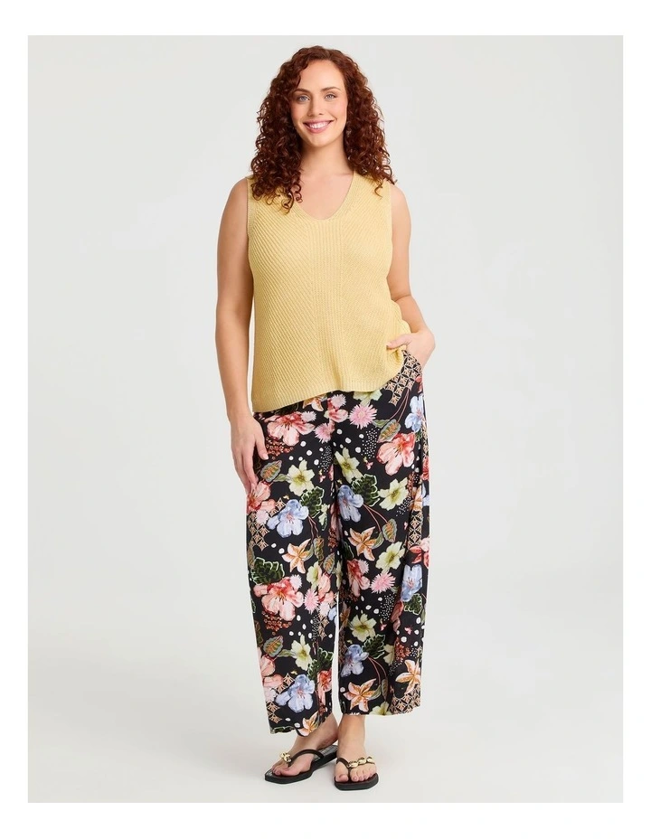 V-Neck Knit Tank in Buttercup image 3