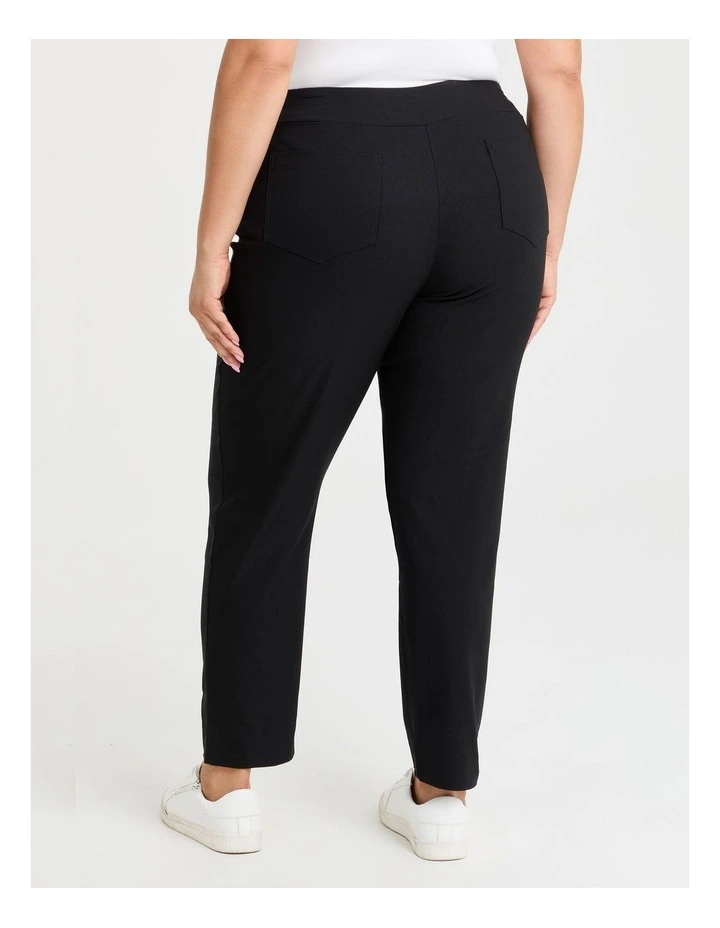 Petite Texture Selena Pocket Pant in Black image 2
