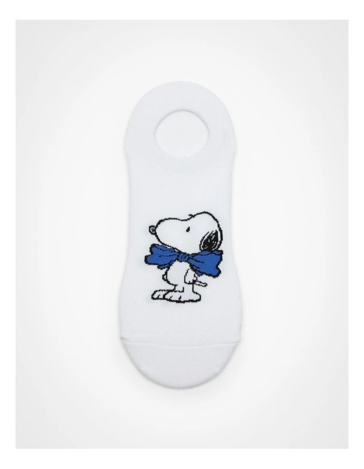 Snoopy Cotton Ankle Socks 3 Pack in Multi image 4
