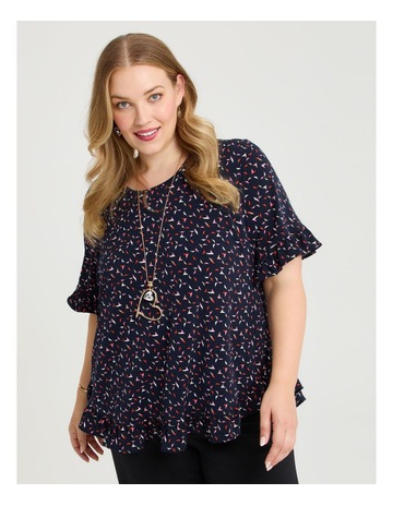 NAVY DITSY PRINT colour