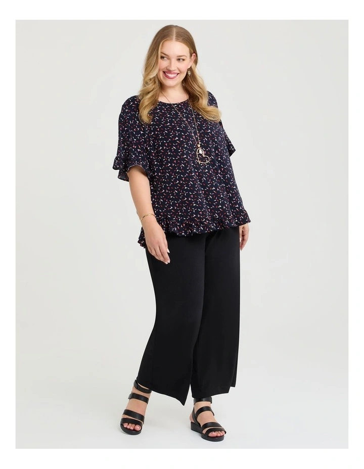Salsa Luna Top in Navy Ditsy Print image 3
