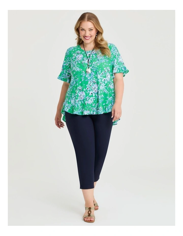 Salsa Luna Top in Mint Floral Print image 3