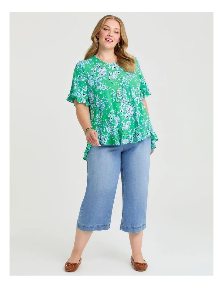 Salsa Luna Top in Mint Floral Print image 4