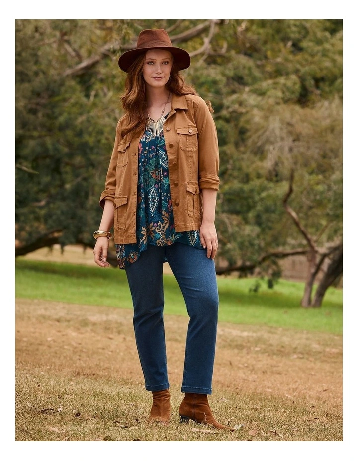 Natural Ornate Paisley Top in Print image 7