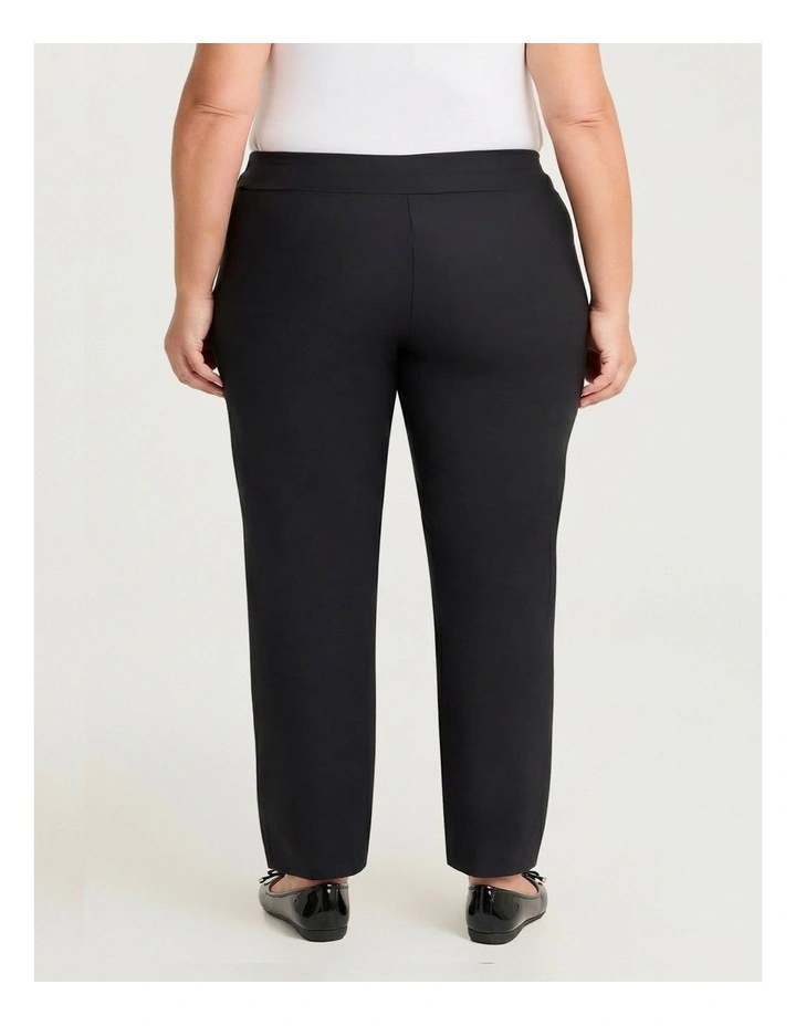 Petite Editorial Pocket Full Length Pant in Black image 2