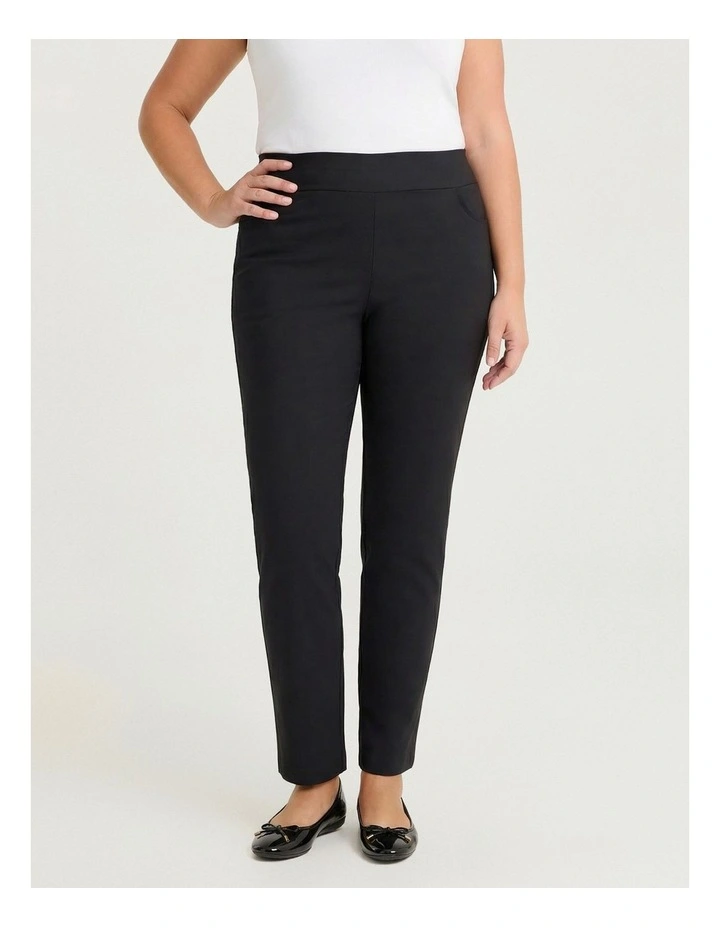 Tall Editorial Pocket Full Length Pant in Black image 1