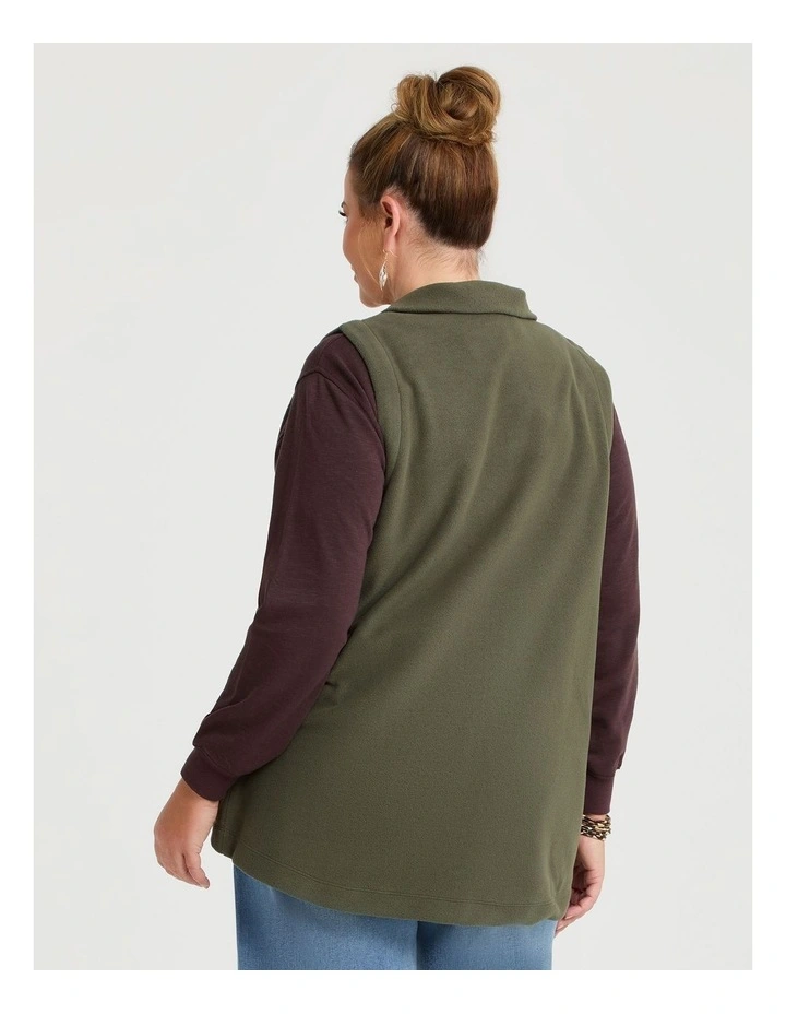 Polar Fleece Vest Olive image 2