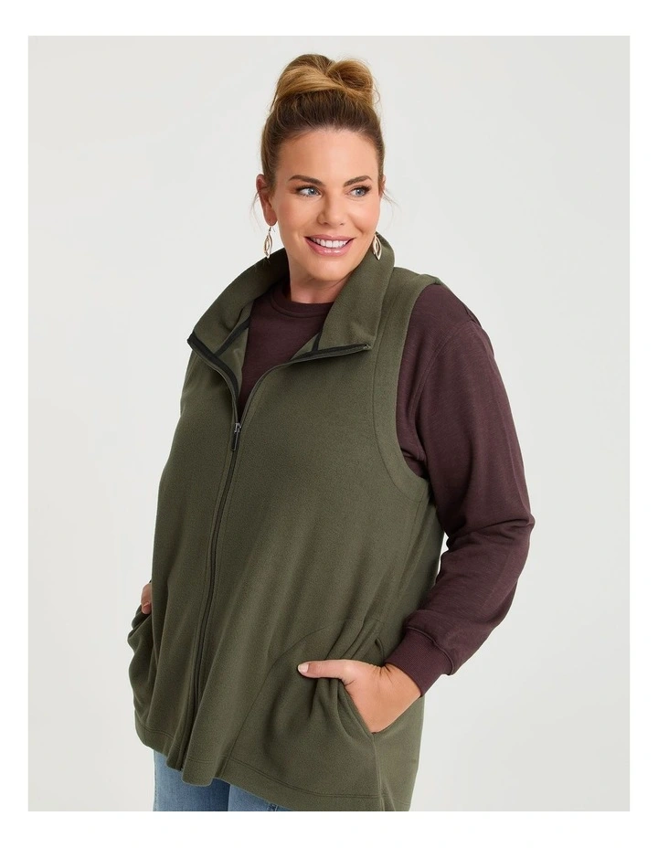 Polar Fleece Vest Olive image 3