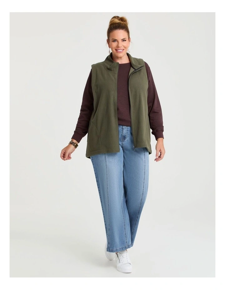 Polar Fleece Vest Olive image 4