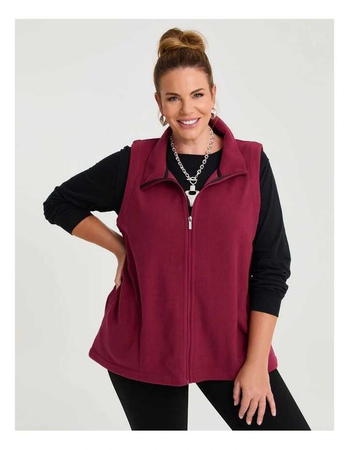 Polar Fleece Vest Shiraz image 1