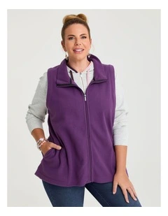 Polar Fleece Vest Grape