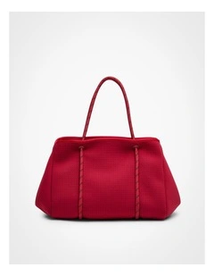 Neoprene Everyday Tote in Dark Red