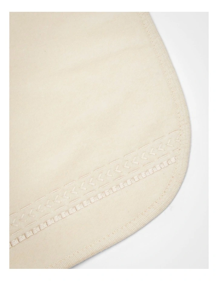 Embroidered Fur Tie Up Cape Sand image 3