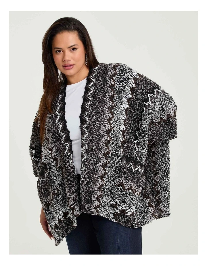 Textured Cape in Black image 1