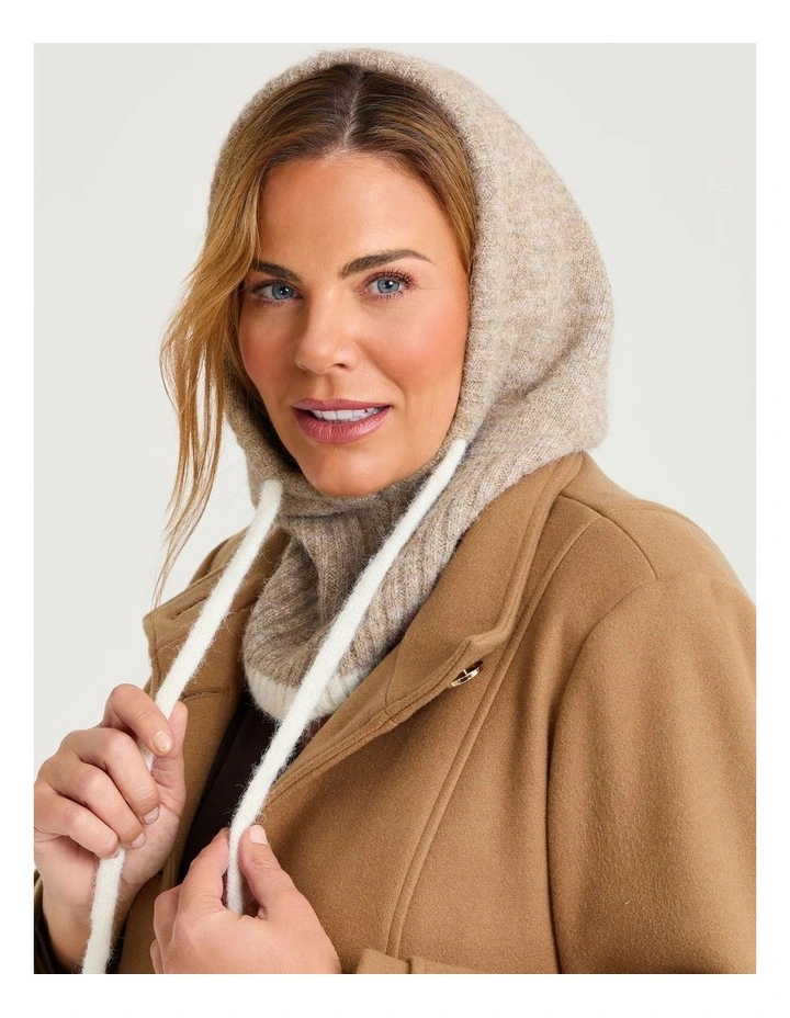Knitted Hood Cover in Natural image 2