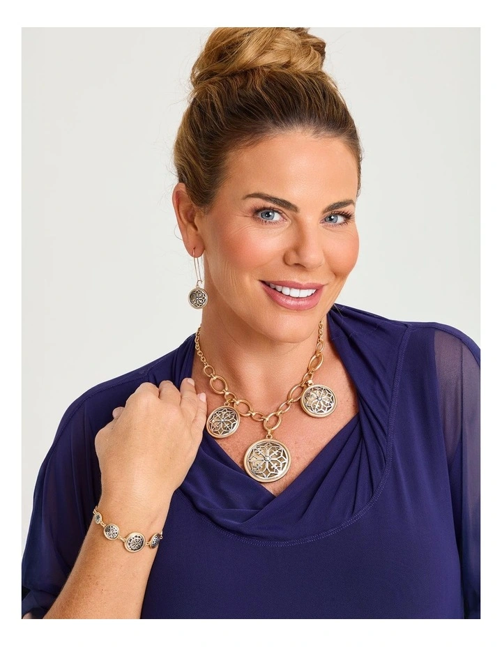 Filigree Statement Necklace Multi image 2