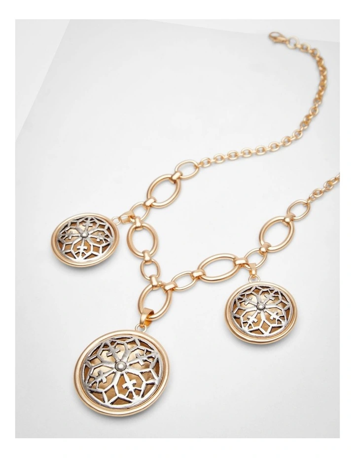 Filigree Statement Necklace Multi image 3