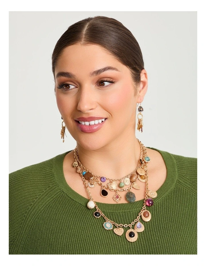 Bohemian Luxury Statement Necklace in Multi image 2