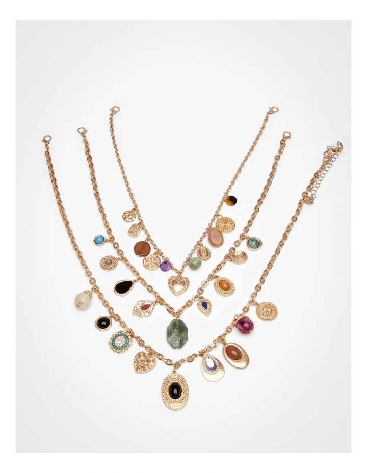 Bohemian Luxury Statement Necklace in Multi image 3