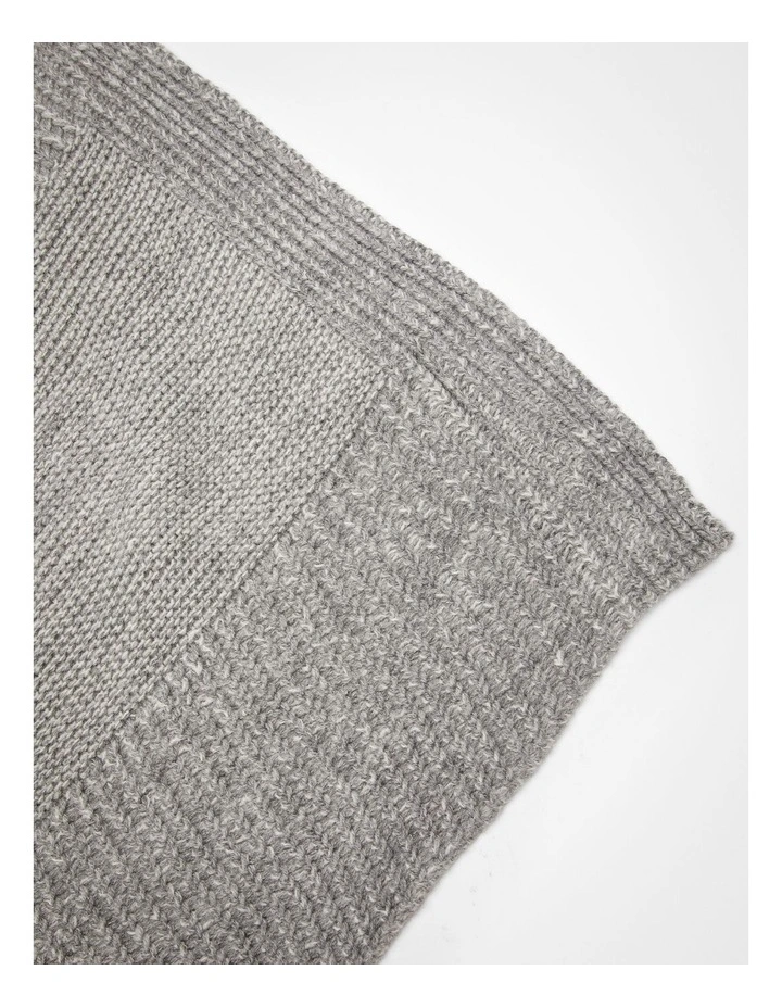 Grey Tones Relaxed Poncho Grey image 4