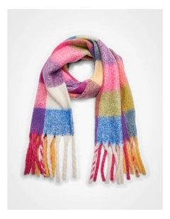 Autumn Warm Check Scarf in Multi