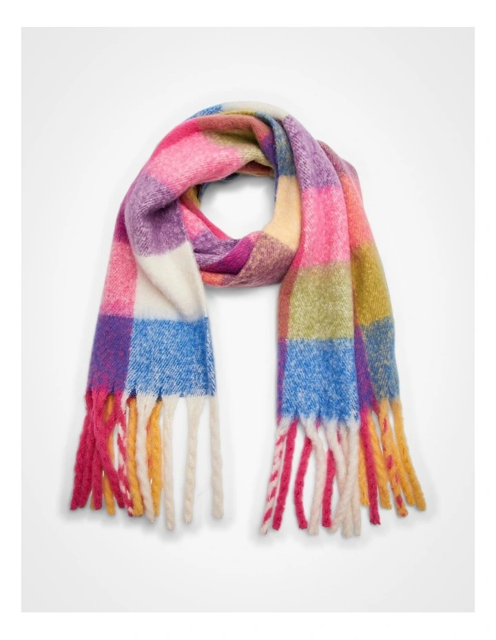 Autumn Warm Check Scarf in Multi image 1