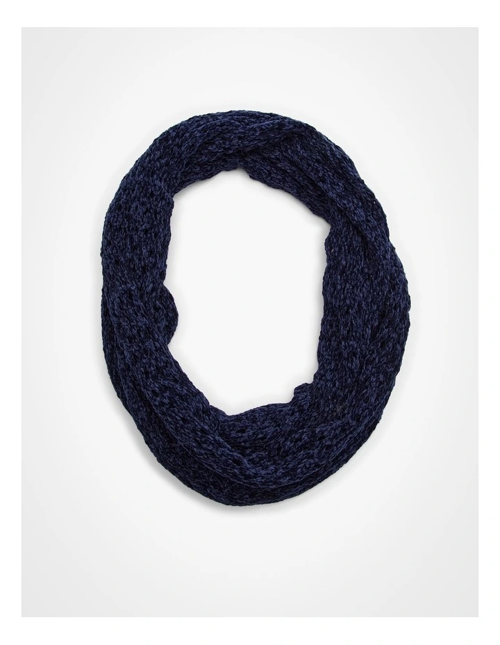 Chenille Light Weight Snood in Indigo image 1