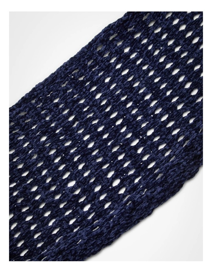 Chenille Light Weight Snood in Indigo image 4