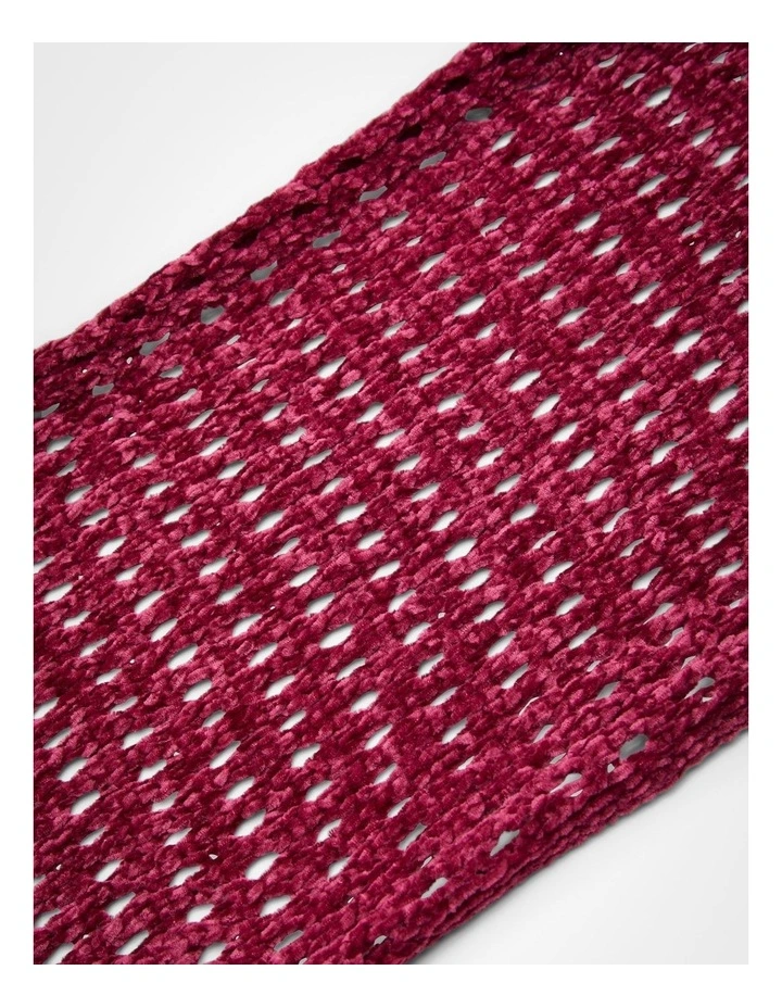 Chenille Light Weight Snood in Cerise image 4