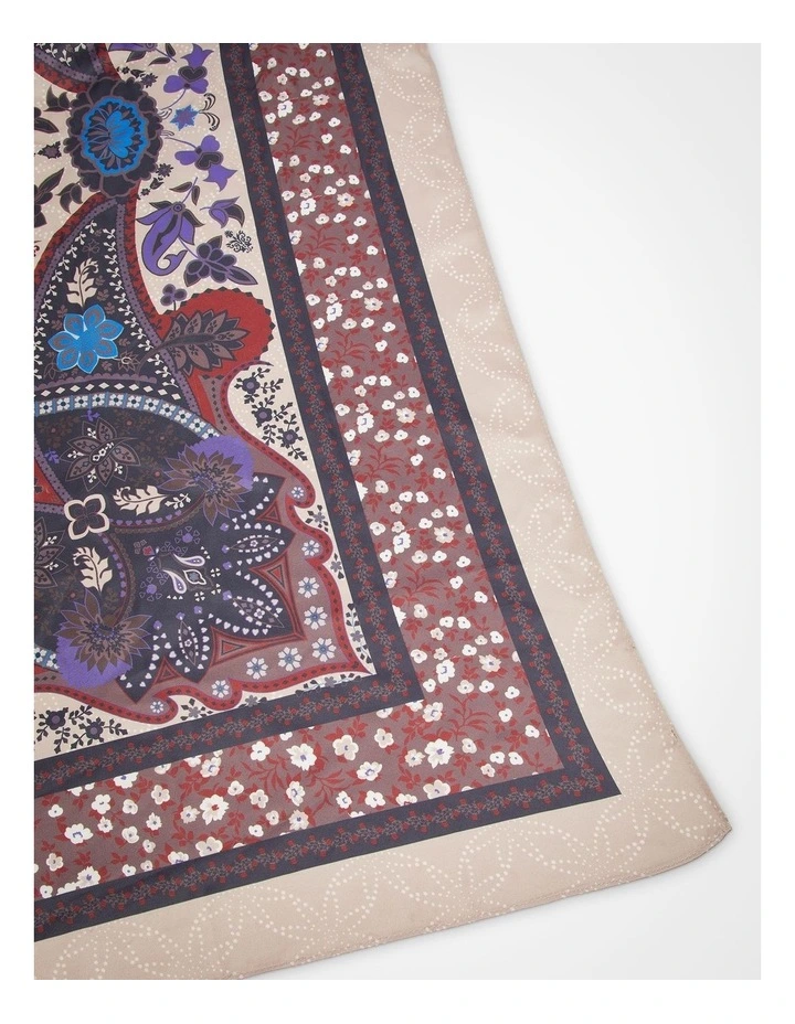 Bohemian Print Small Scarf in Multi image 5
