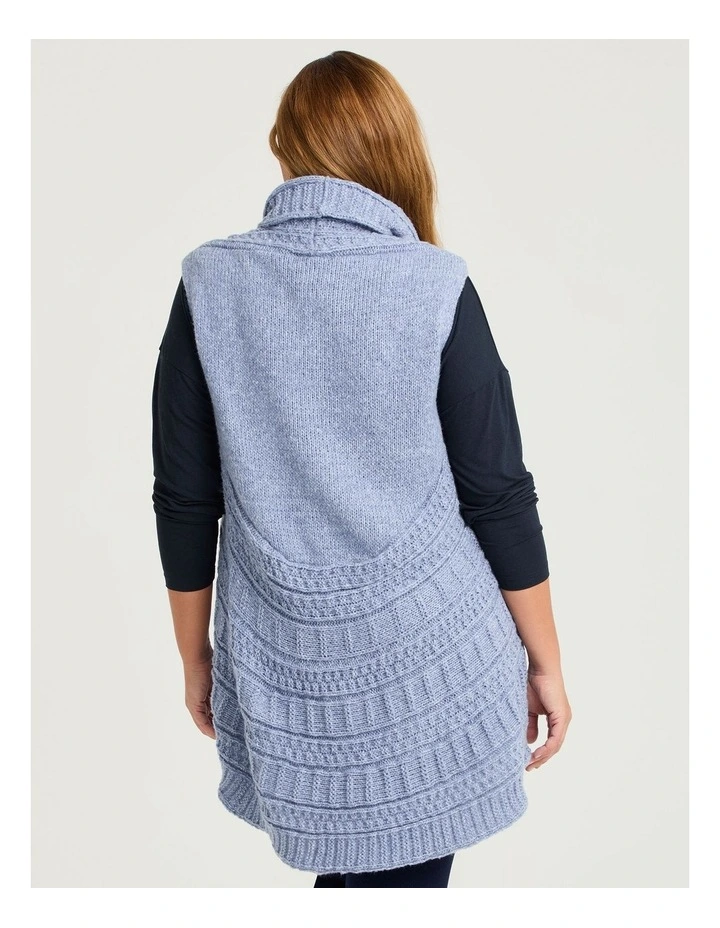 Cascading Vest in Light Blue image 2