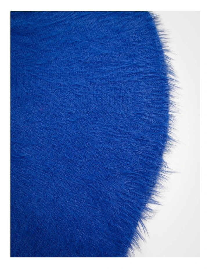 Light Fuzzy Cascading Vest Blue image 4