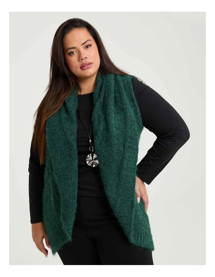 Mottled Cascading Vest Green image 1