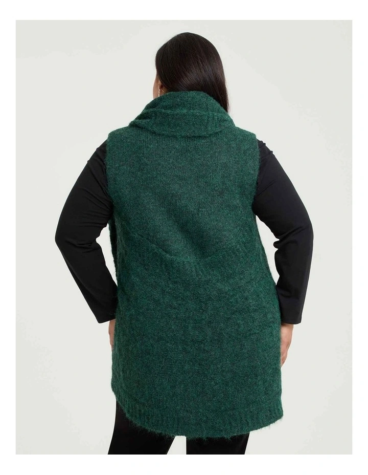 Mottled Cascading Vest Green image 2